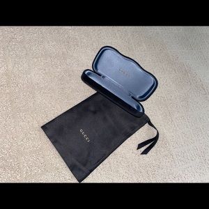 Authentic new Gucci sunglasses case and dust bag